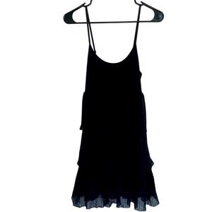 Sleeveless Black Dress Tiered Ruffle Party‎ Cocktail Evening